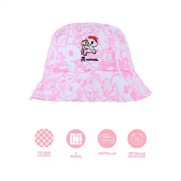 Sombrero Serie Tokidoki Multiprint Rosa Miniso