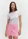 Falda Hadid Fucsia Talla S Mujer Mango