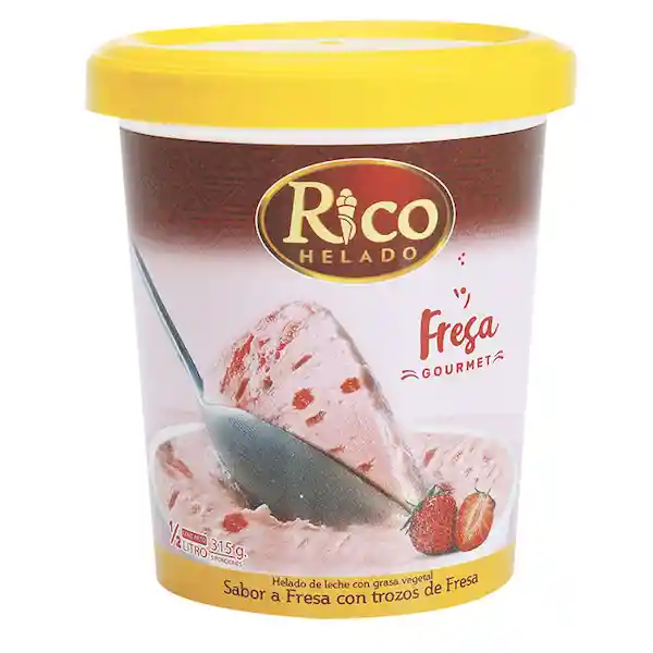 Rico Helado Helado Fresa Gourmet