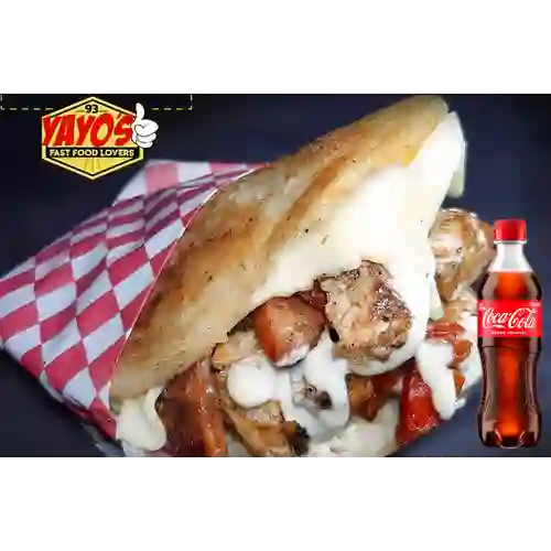 Combo Arepa de Carne&Pollo +Cocacola Orig 400ml