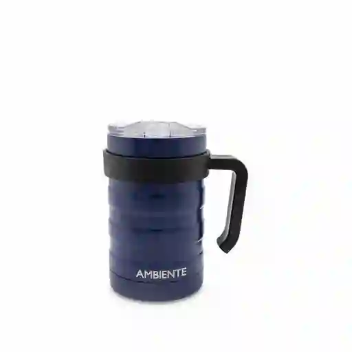 Mug Doble Pared Acero Azul Oscuro 550 mL Ambiente Gourmet