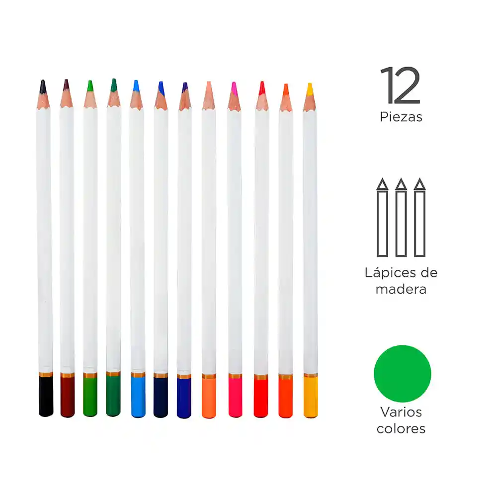 Lápiz de Colores Mediano Multicolor Miniso
