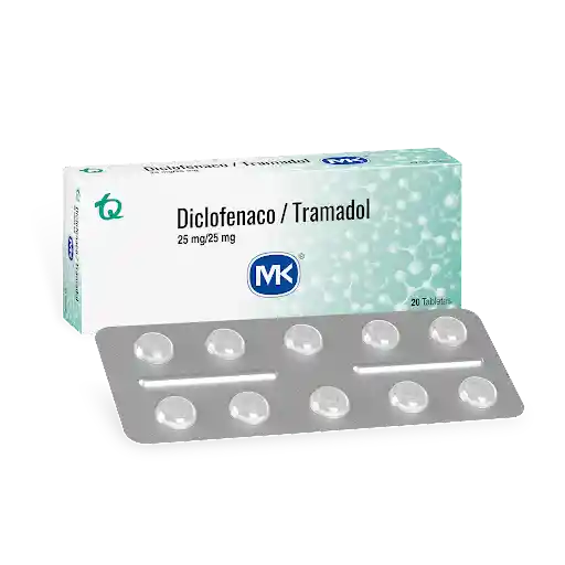 Mk Diclofenaco y Tramadol (25 mg / 25 mg)
