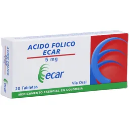 Ecar Ácido Fólico (5 mg)