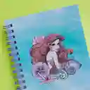 Miniso Cuaderno Con Alambre Disney la Sirenita A6 50 Hojas Rayadas