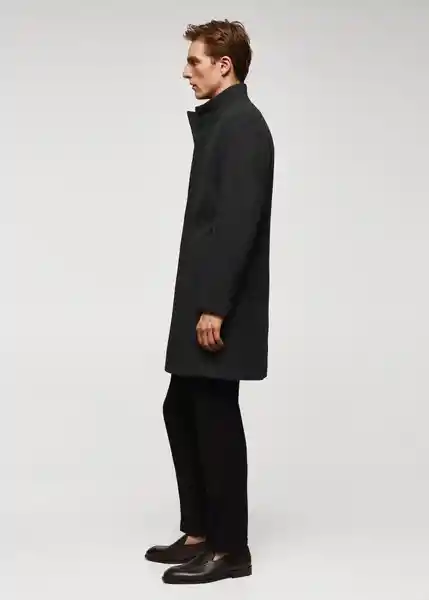 Abrigo Funnel Gris Talla M Hombre Mango