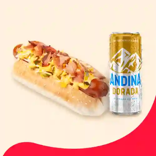 Perro Americano + Andina Lata 310ml