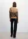 Saco Jersey Lucavr Camel Talla L Mujer Mango