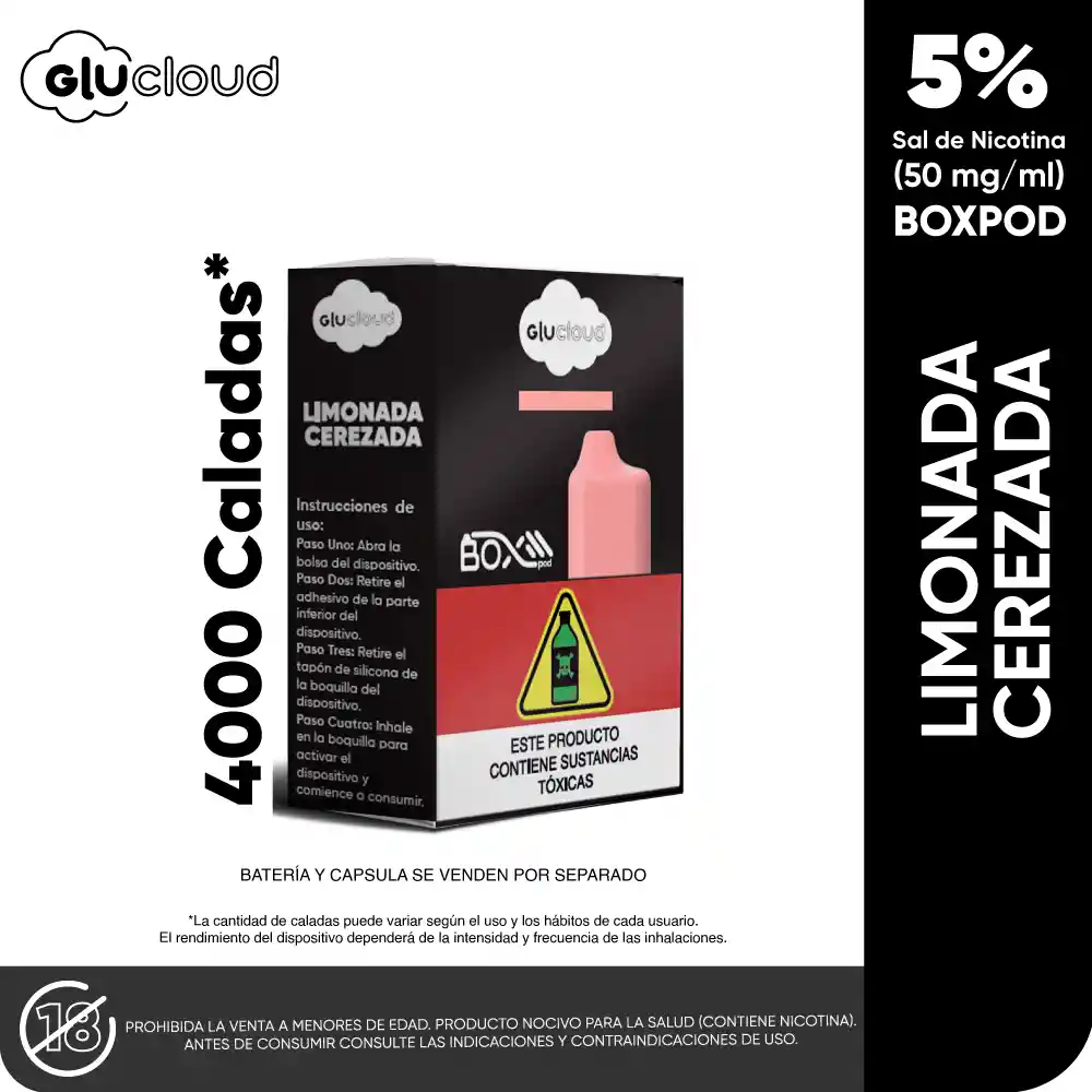 Glucloud Limonada Cerezada Boxpod