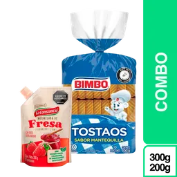 Combo Bimbo Tostaos Mantequilla + la Constancia de Fresa