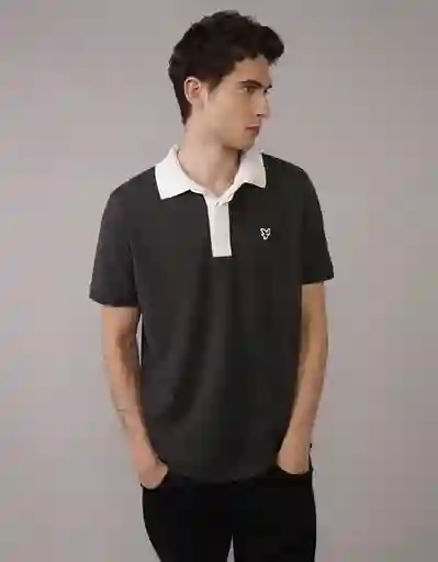 Polo Hombre Negro Talla: X-LARGE 4882167 American Eagle
