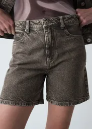 Short Coco Mujer Gris Cable Talla 6 459g302 Naf Naf