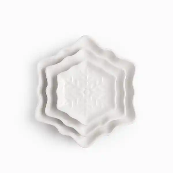 Plato Snowflake Blanco 24 cm Ambiente Gourmet