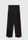 Pantalón Smock Negro Talla 38 Mujer Mango