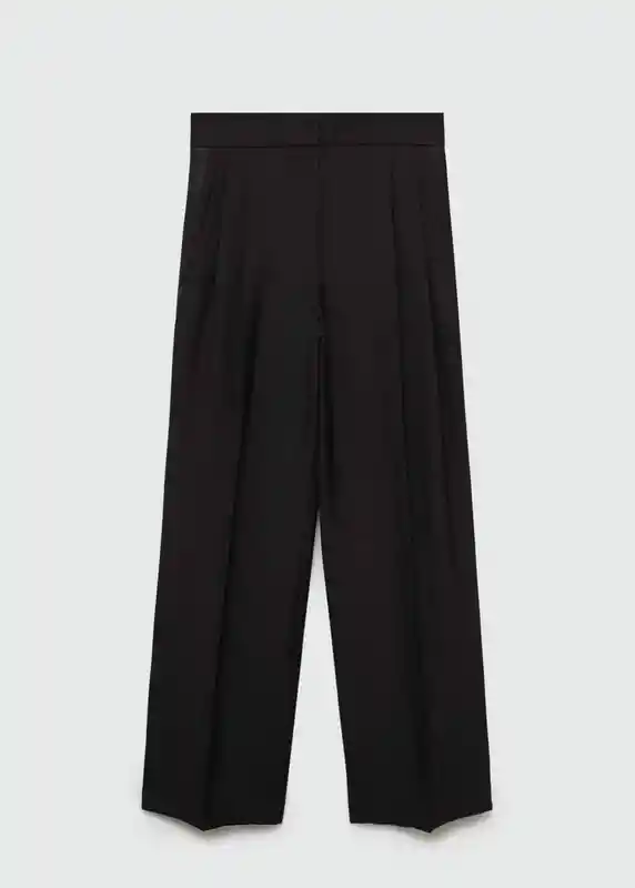 Pantalón Smock Negro Talla 38 Mujer Mango