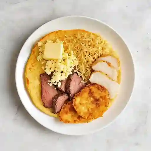 Carne Con Arepa