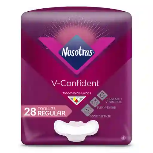Toallas Higiénicas Nosotras V-Confident Regular X 28Und