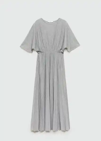 Vestido Melange-a Gris Medio Vigore Talla L Mujer Mango