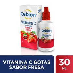 Cebión Vitamina en Gotas con Sabor a Fresa (100 mg)
