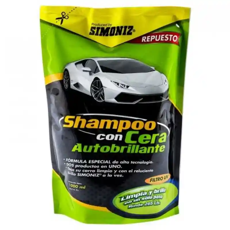Simoniz Home Shampoo Cera Autobrillante Doypack 1000 Ml 202619