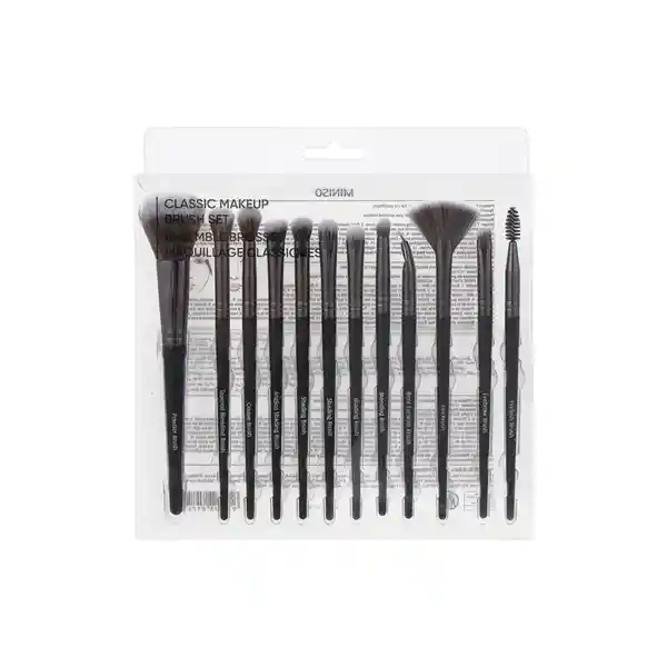 Miniso Kit De Brochas Premium De Maquillaje Negro