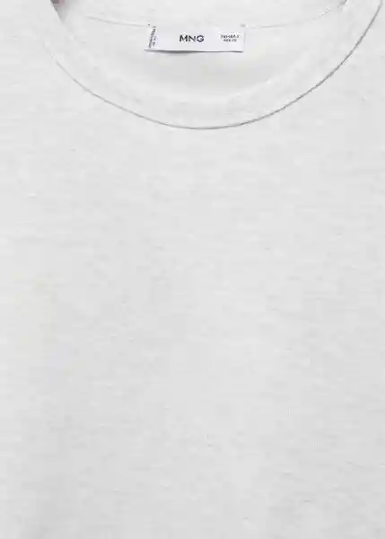 Camiseta Truffle Gris Medio Vigoré Talla S Mujer Mango