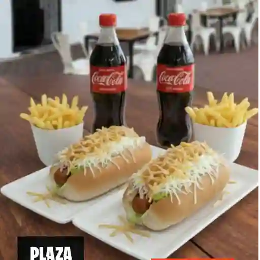 2 Perros rancheros + papas + gaseosa