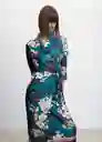 Vestido Lili-A Azul Talla L Mujer Mango