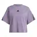 Adidas Camiseta W Fi 3S Tee Para Mujer Morado Talla M