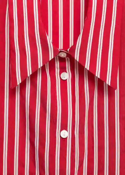 Camisa Nina Rojo Talla L Mujer Mango