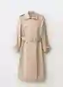 Abrigo Trench Eiffel Beige Talla L Mujer Mango