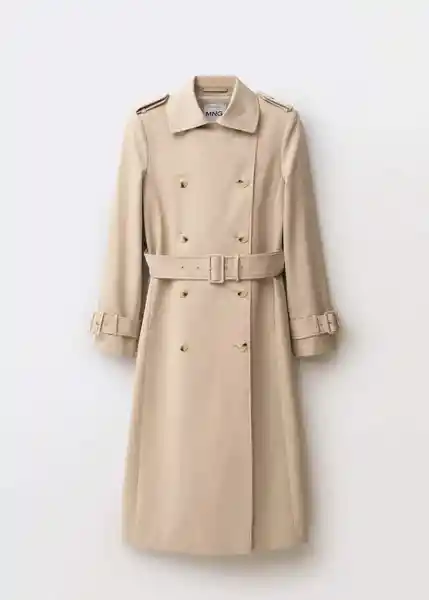 Abrigo Trench Eiffel Beige Talla L Mujer Mango