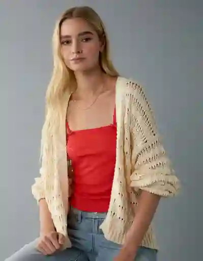 Suéter Tejido Mujer Blanco Talla Small 1557106 American Eagle