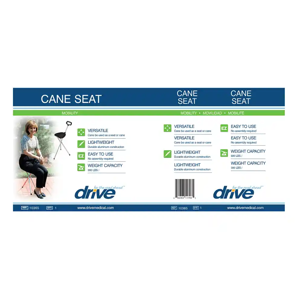 Drive Medical Bastón Con Silla Asiento