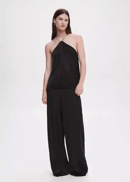 Top Party Negro Talla XS Mujer Mango