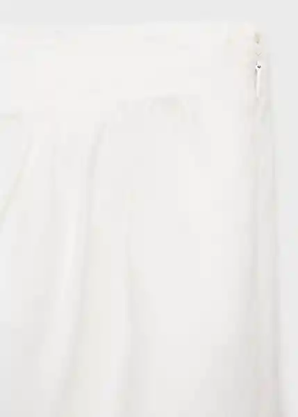 Falda Paulina Blanco Talla 40 Mujer Mango