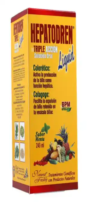 Hepatodren Triple Acción Líquida Sabor a Menta