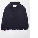 Chaqueta Mujer Negro Talla: LARGE American Eagle