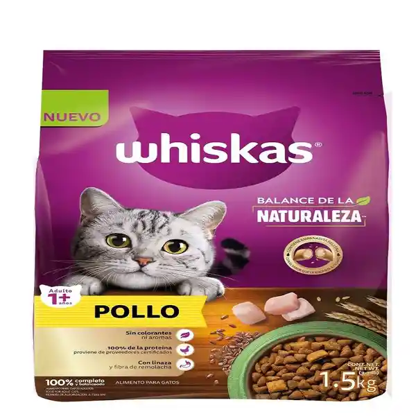 Whiskas Alimento Para Gato Seco Adulto Balance Naturaleza Pollo