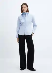 Camisa Sofía Celeste Talla XS Mujer Mango