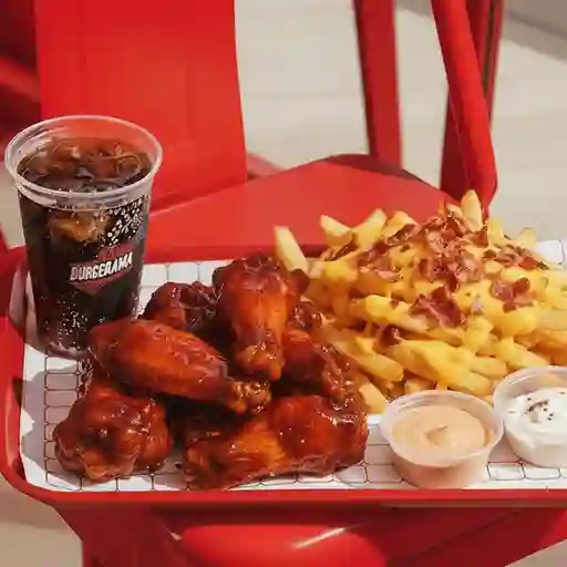 Combo alitas bbq x 8 + papas tocinosas