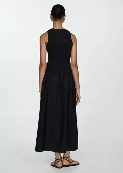 Vestido Valvi Negro Talla M Mujer Mango