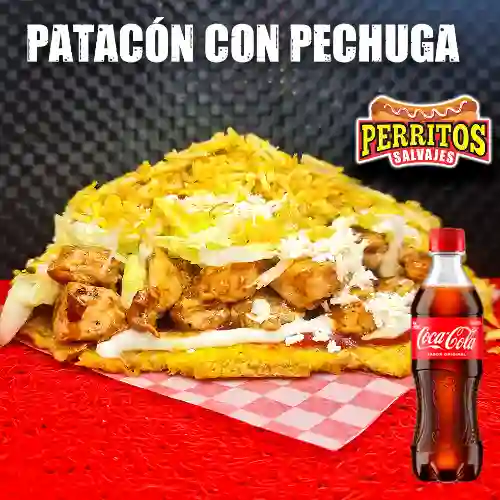 Combo Patacón con Pechuga + Coca Cola Original 400 ml