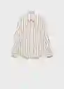 Camisa Basic Crudo Talla M Mujer Mango