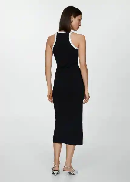 Vestido Tini Negro Talla 27 Mujer Mango