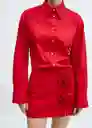 Falda Lola Rojo Talla 36 Mujer Mango