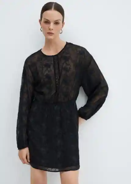 Vestido Tessa Negro Talla S Mujer Mango