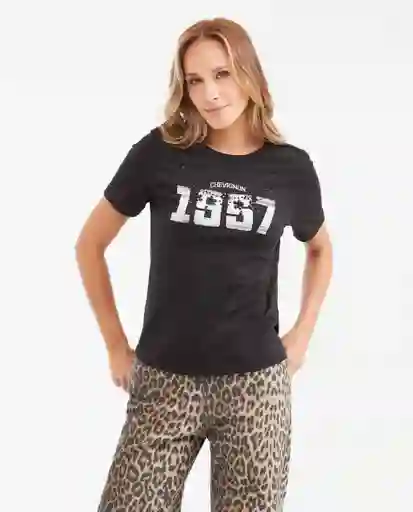 Camiseta Graphic Tee 1957 Negro Noche Ultraoscuro XL Chevignon