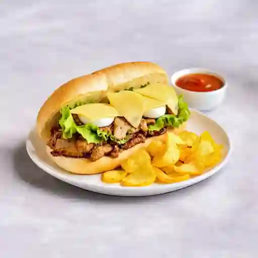 Perro Chuzo De Lomito Y Pollo