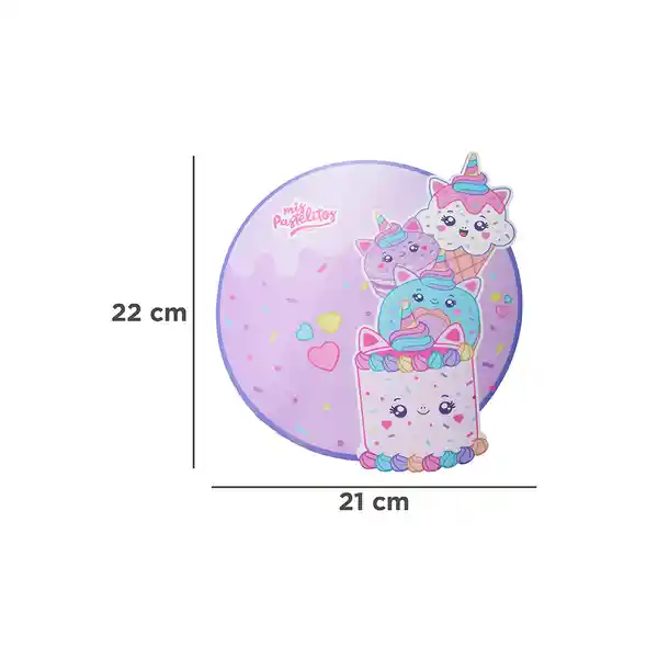 Mouse Pad Serie Mis Pastelitos Morado Miniso